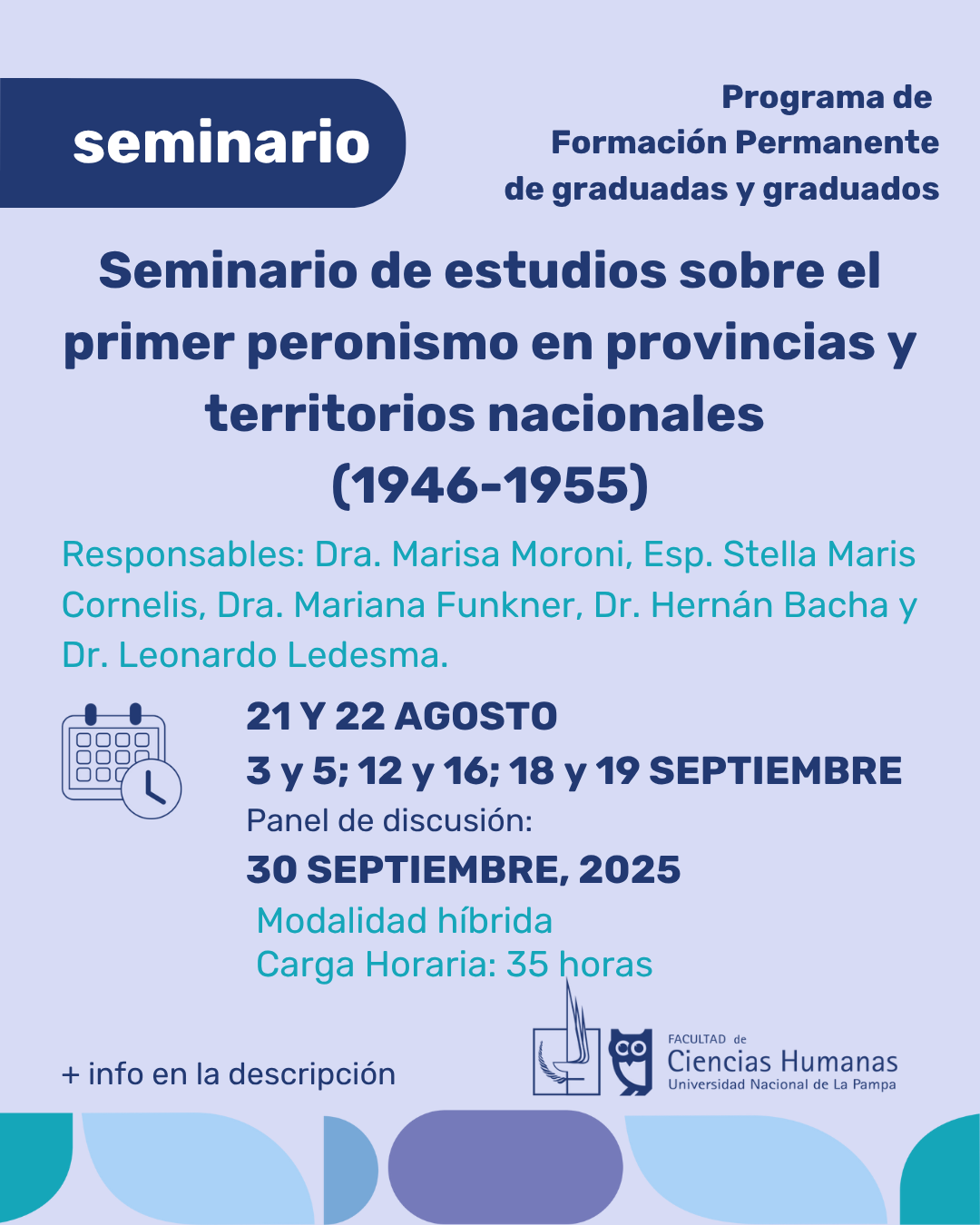 Seminario de estudios sobre el primer peronismo en provincias y territorios nacionales (1946-1955)